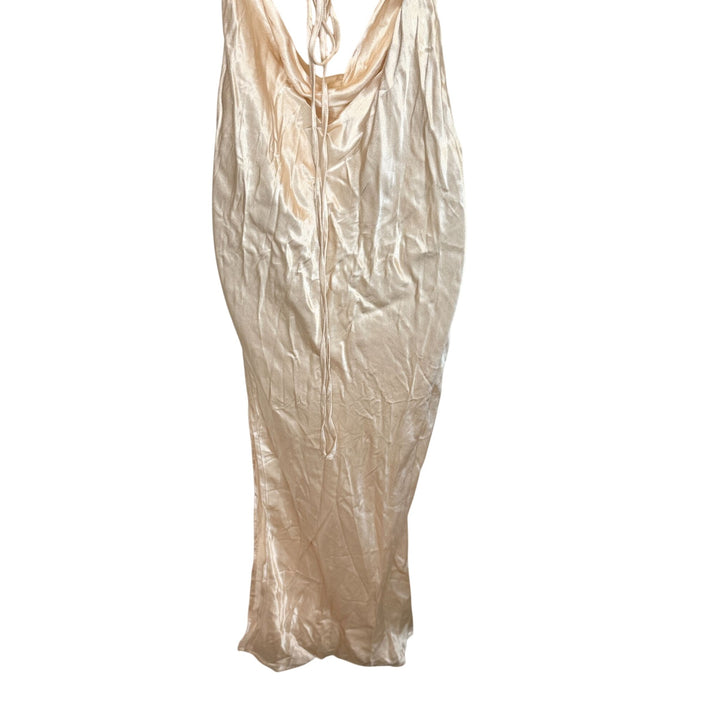 NEW SNDYS Johanna Cowl Neck Maxi Dress in Champagne NWT - Size M