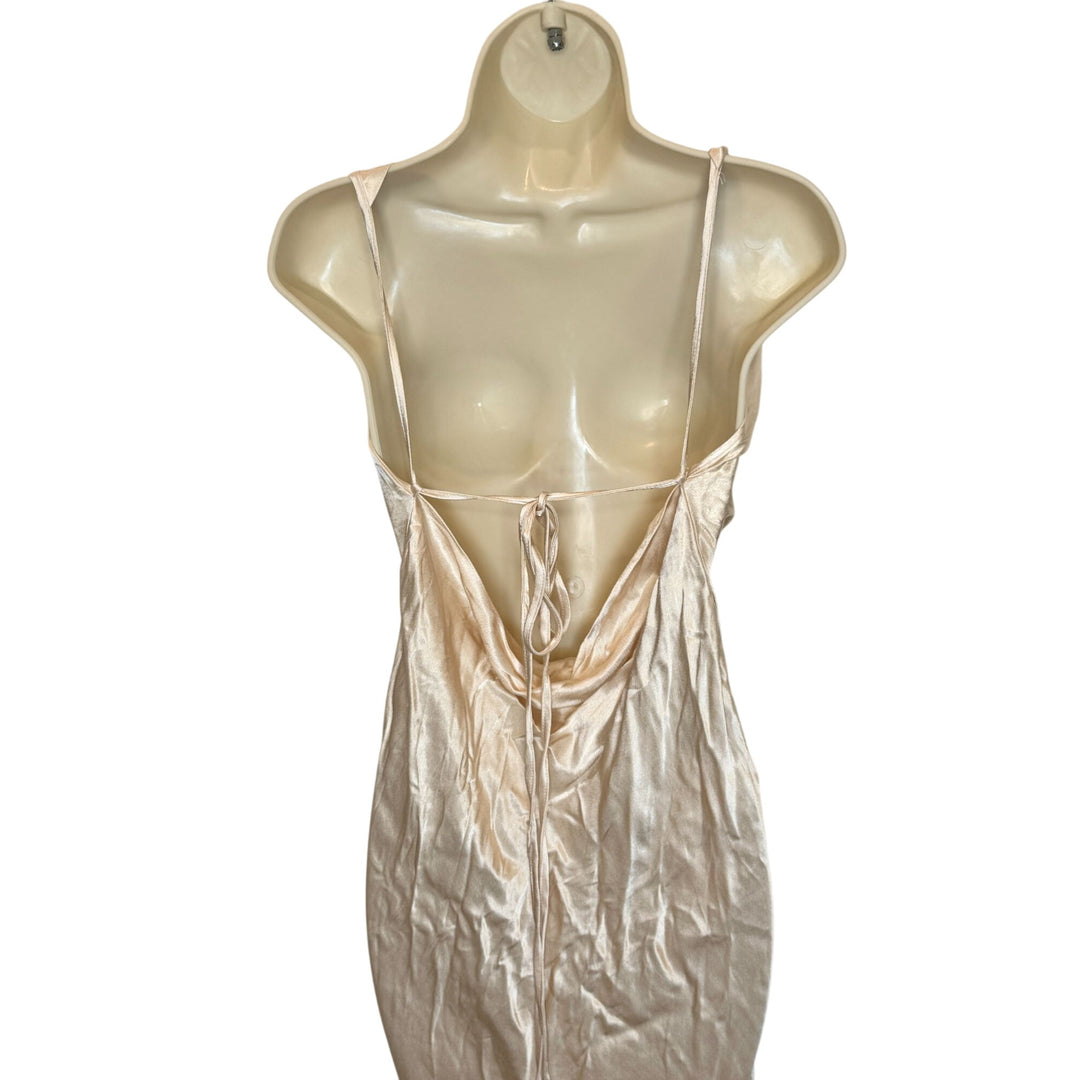 NEW SNDYS Johanna Cowl Neck Maxi Dress in Champagne NWT - Size M