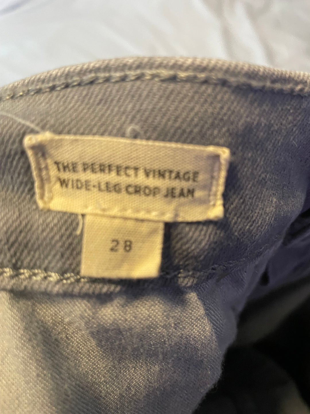 Madewell Gray Wide-Leg High-Rise Jeans / Size 28