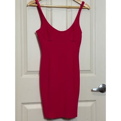 Hot Pink Bodycon Mini Dress S