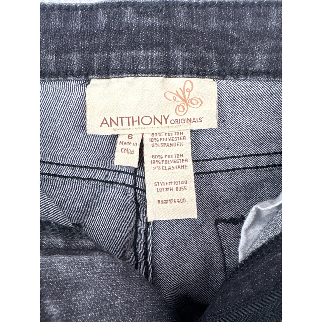 Antthony Originals Womens Grey Bootcut Jeans Size 6 Made In China