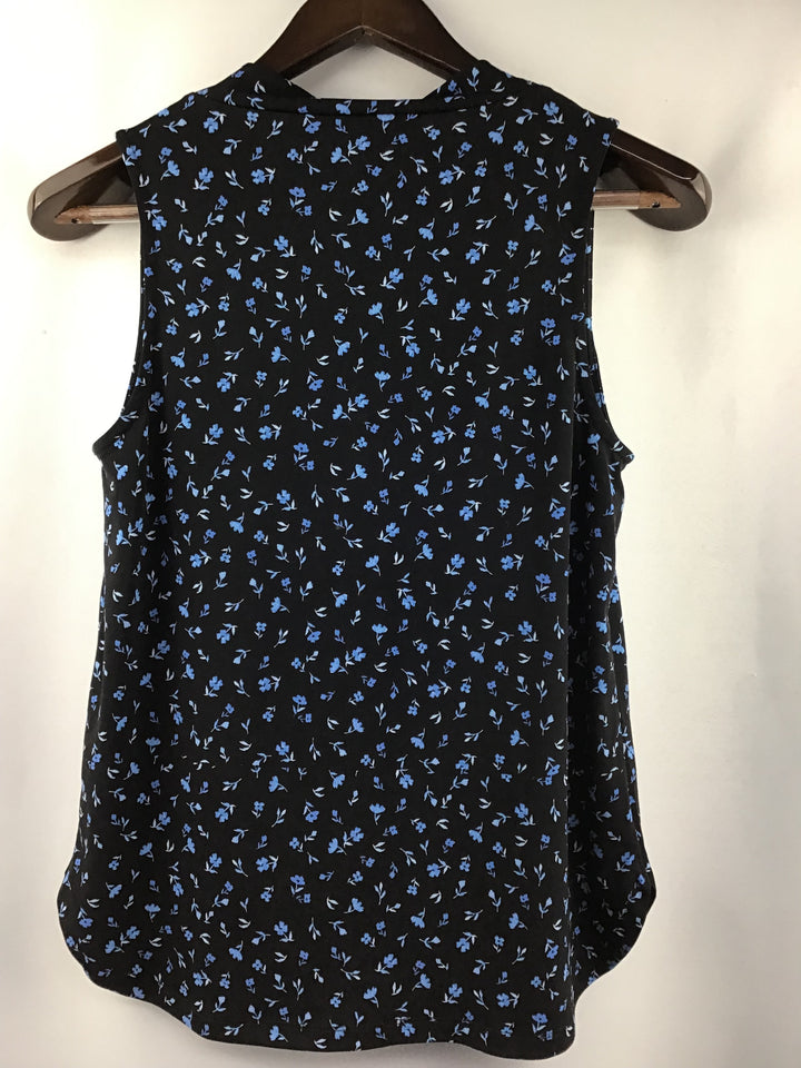 41 Hawthorn Sleeveless V-Neck Floral Blouse Petite Small