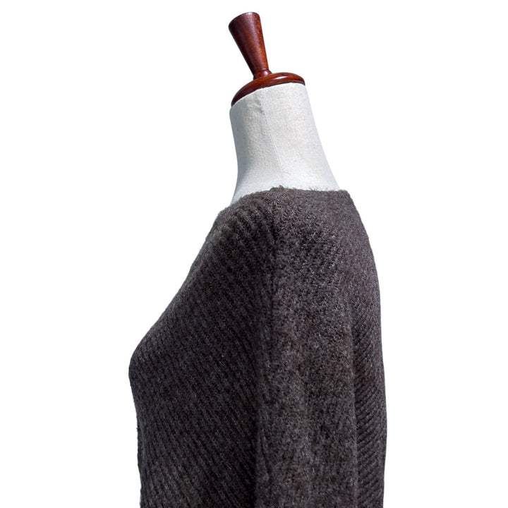 Vince. Women's Small Asymmetric Sweater Boatneck Ribbed Dolman Boho Minimalist Quiet Luxury