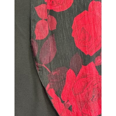 Women’s Alexa B Nites Black Cold Shoulder Jumpsuit w/Sheer Rose Skirt Sz 14
