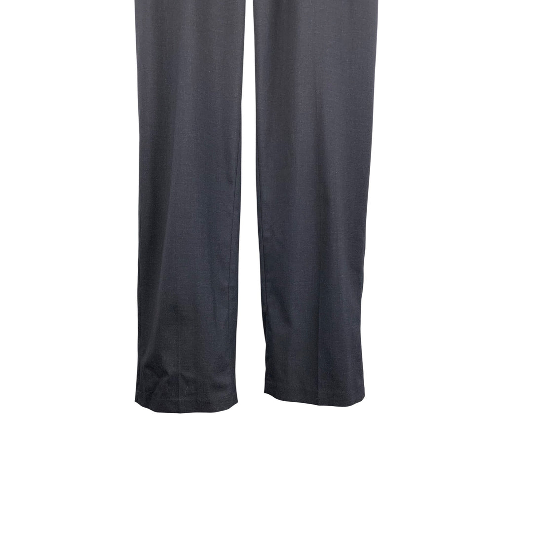 Haggar Mens 36x30 Premium Stretch Dress Pants Straight Fit Navy Polyester & Viscose