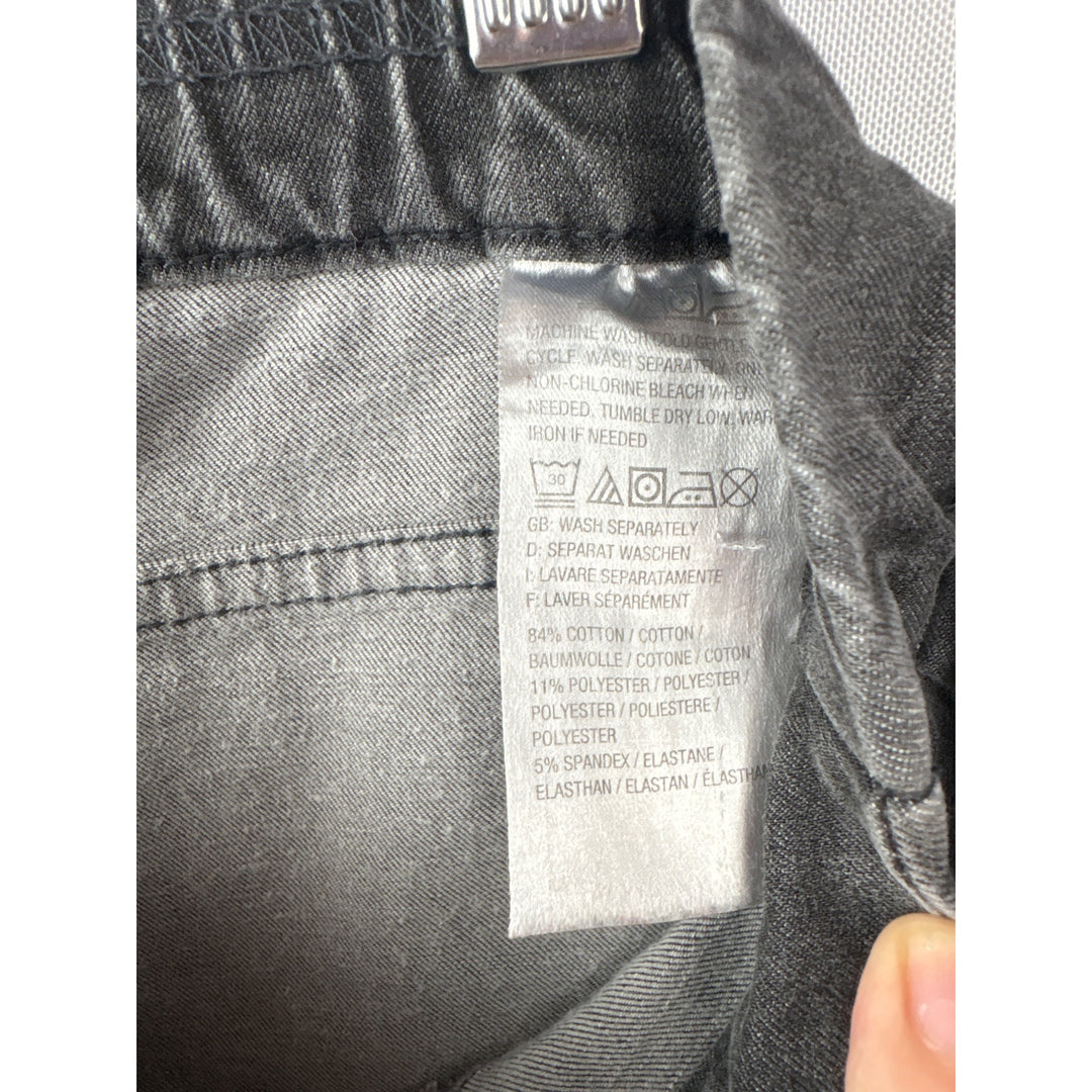 Isaac Mizrahi Live! Womens Gray Denim-Look Stretch Pull-On Pants Size 8P