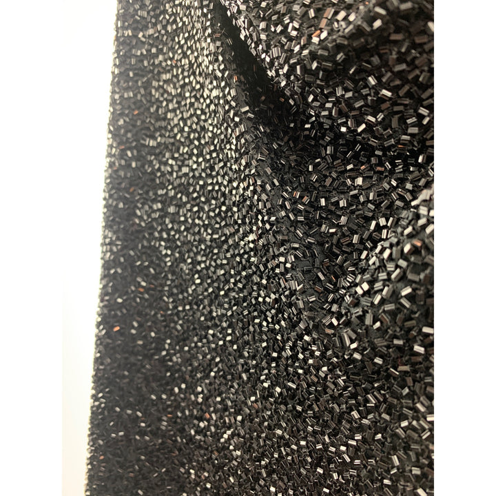 Women’s Caché Black Beaded Zipper Top Size M