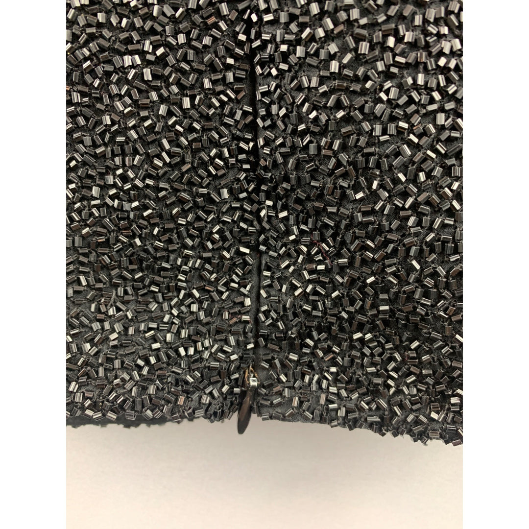 Women’s Caché Black Beaded Zipper Top Size M