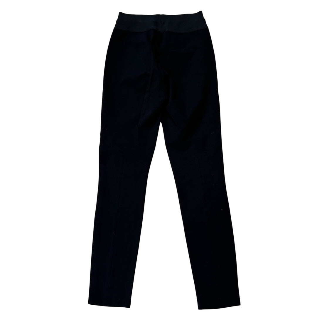 Paige Women's Medium Pants Paloma Black Lambskin Leather Ponte Legging Goth Edgy Punk 90s