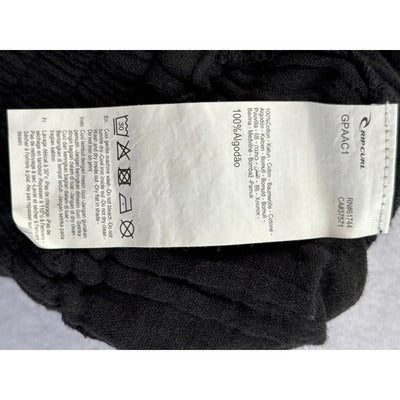Rip Curl Black Cotton Wide-Leg Pants S