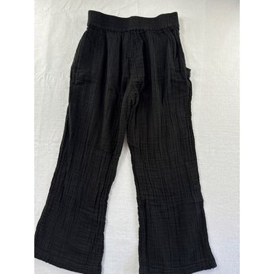 Rip Curl Black Cotton Wide-Leg Pants S