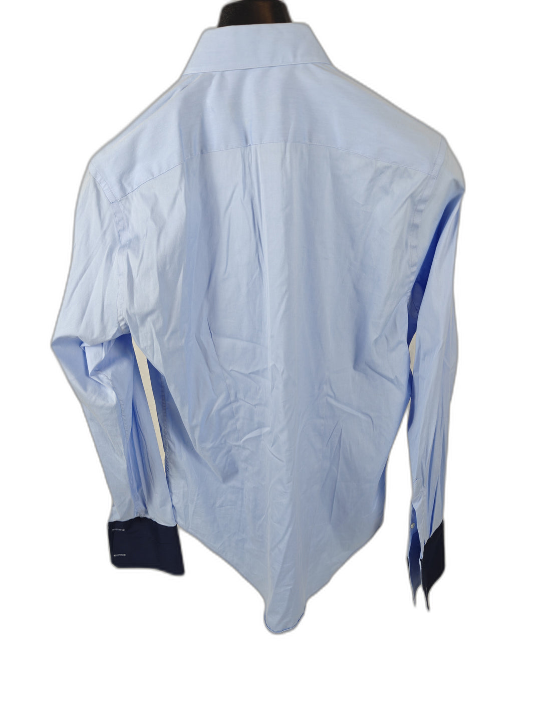 Men’s Zara Man Slim Fit Dress Shirt Blue XL French Cuff