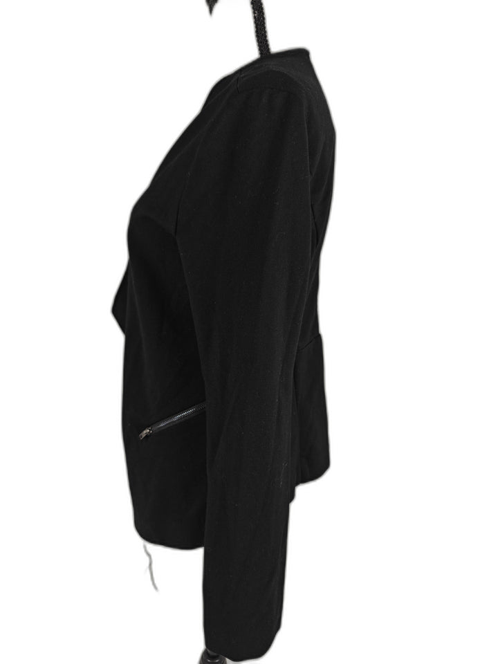 Women Goldray Open Front Asymmetrical Jacket Black Medium
