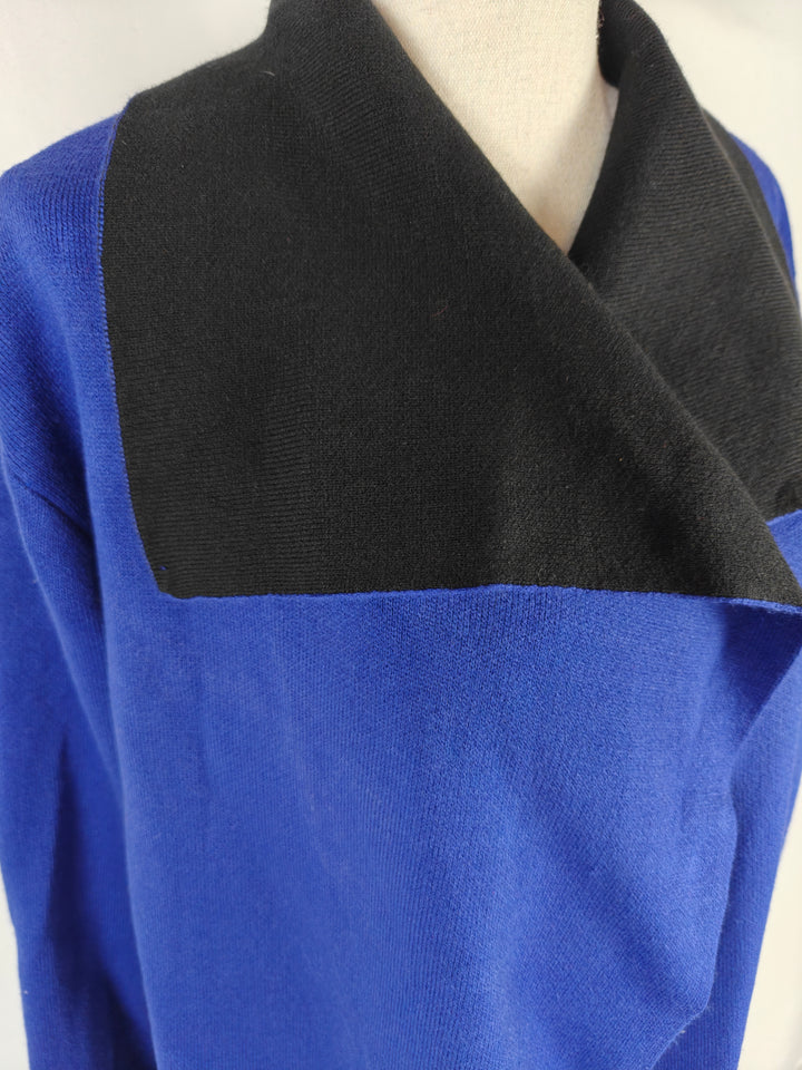 Womens Tahari Cardigan Blue Black Size Unknown