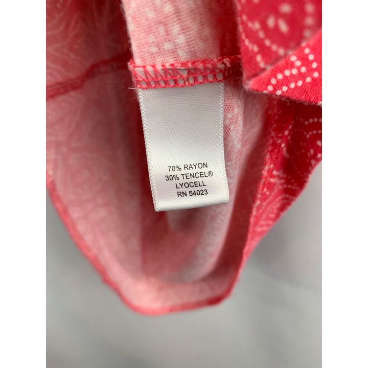 Banana Republic Womens Pink Diamond Pattern Sleeveless Blouse S Rayon & Tencel Blend