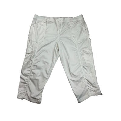 Women's Style&Co White Cotton Capri - Size 18
