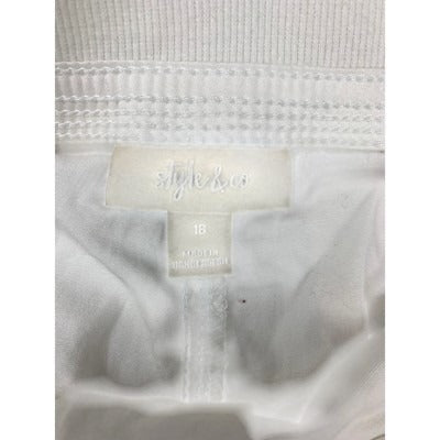 Women's Style&Co White Cotton Capri - Size 18