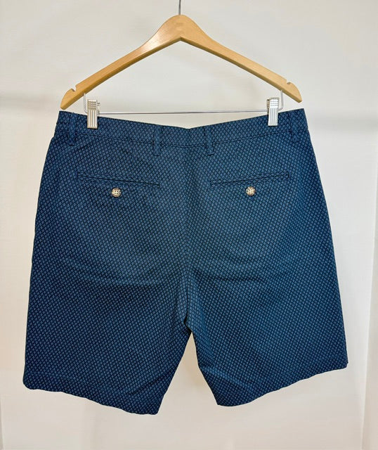 Ted Baker London Men’s Cotton Chino Navy Geometric Shorts – 34R