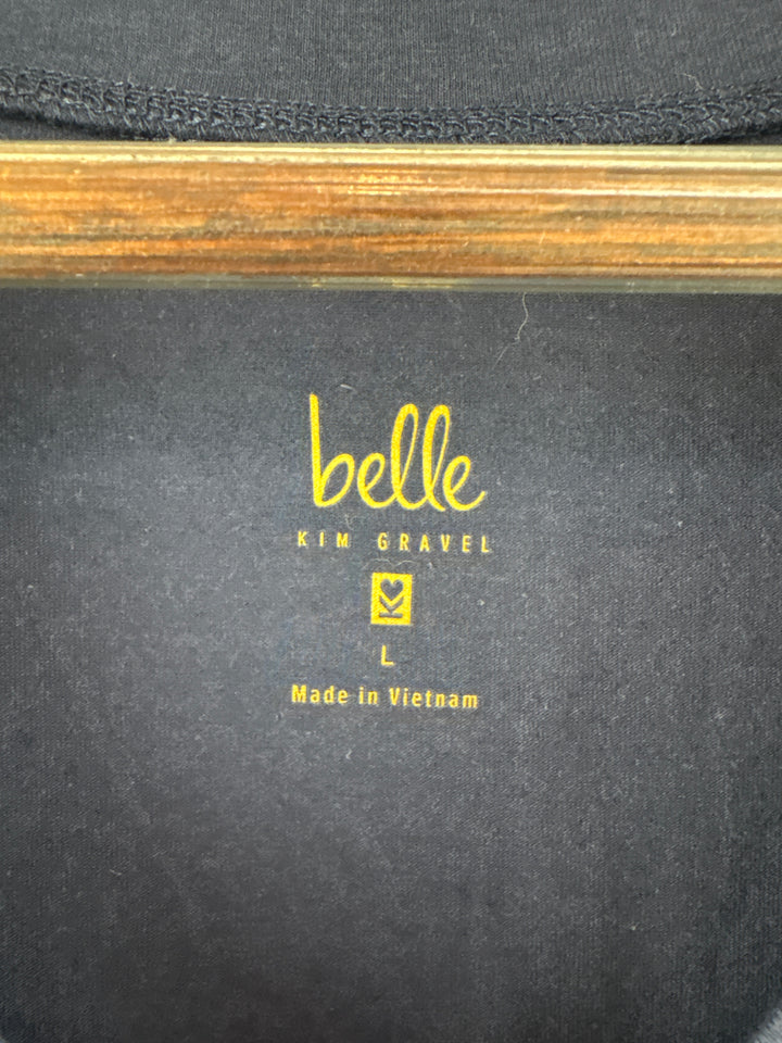 Women’s Belle Kim Gravel Large Navy V-Neck Shirt