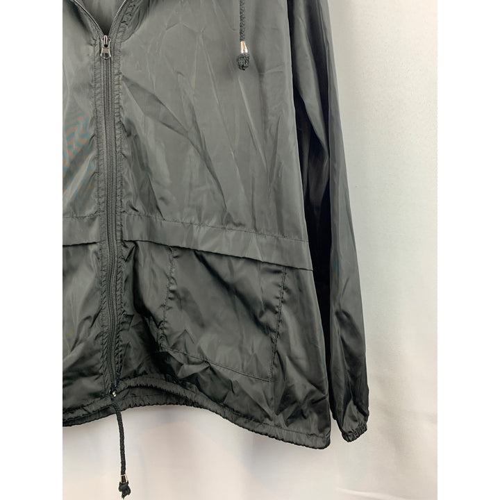 Olive Green Hooded Windbreaker Jacket Size XL