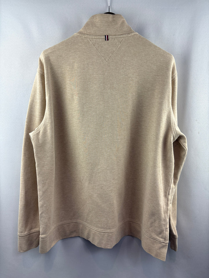 Men’s Tommy Hilfiger XXL Tan Half Zip Sweater