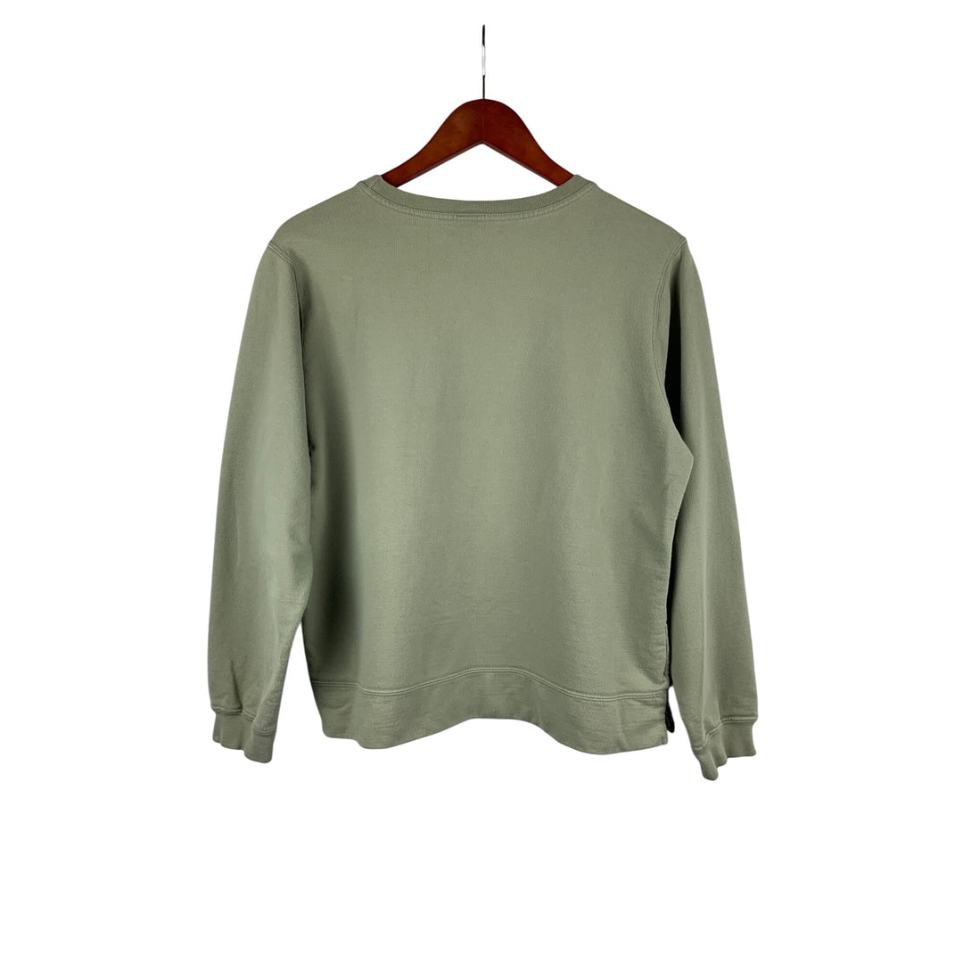 Sage Green Minimalist Crewneck Sweatshirt Soft Cotton Casual Everyday Wear