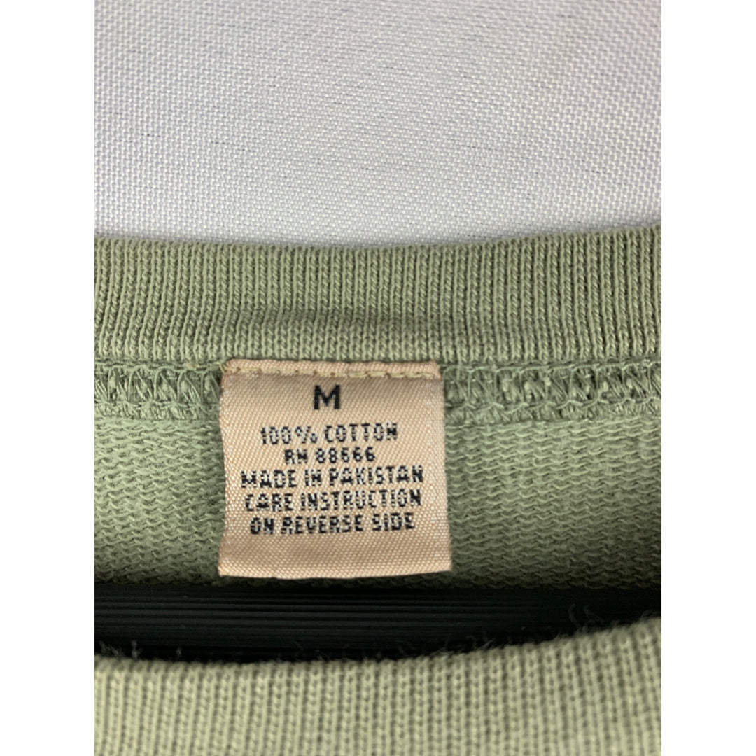 Sage Green Minimalist Crewneck Sweatshirt Soft Cotton Casual Everyday Wear