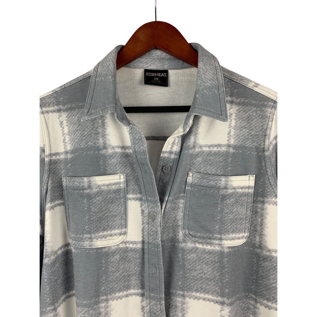 32 Degrees Heat Womens Vintage Plaid Button-Up Shirt S