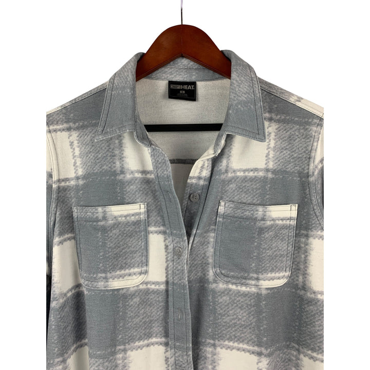 32 Degrees Heat Womens Vintage Plaid Button-Up Shirt S