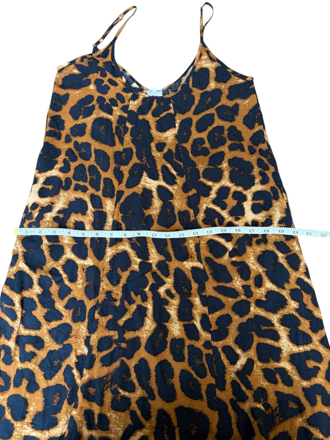 Buenos Ninos Women's Animal Leopard Print Maxi Ruffle Hem Women's dress, Size S