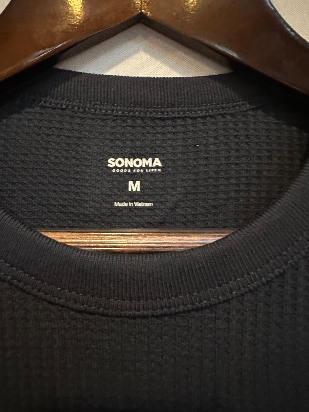 Men’s Sonoma Blue Striped Waffle Tee Size M