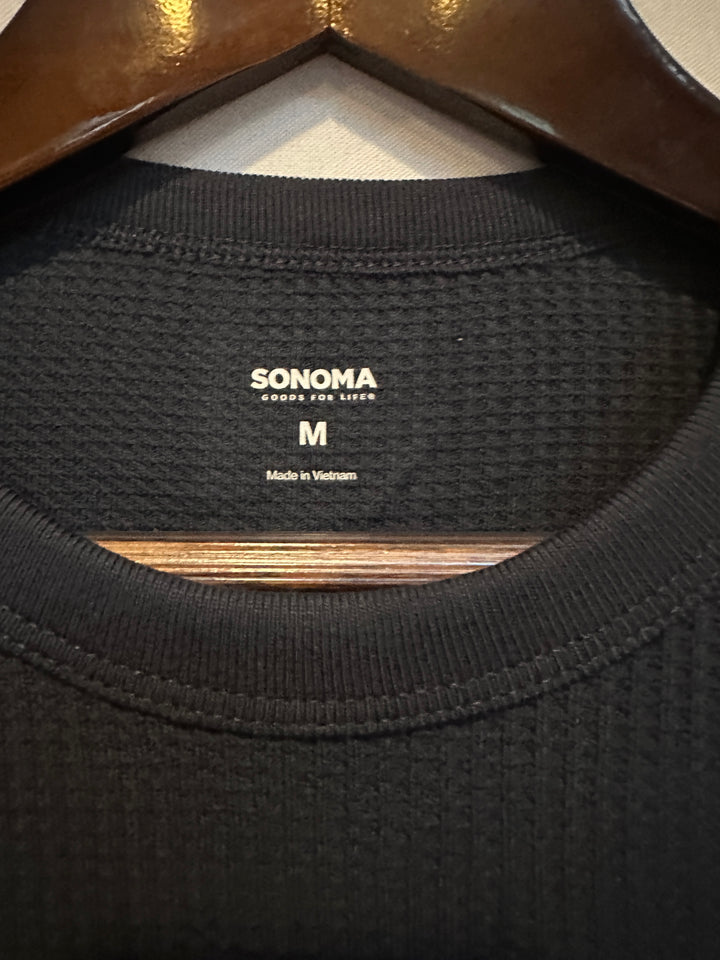 Men’s Sonoma Blue Striped Waffle Tee Size M