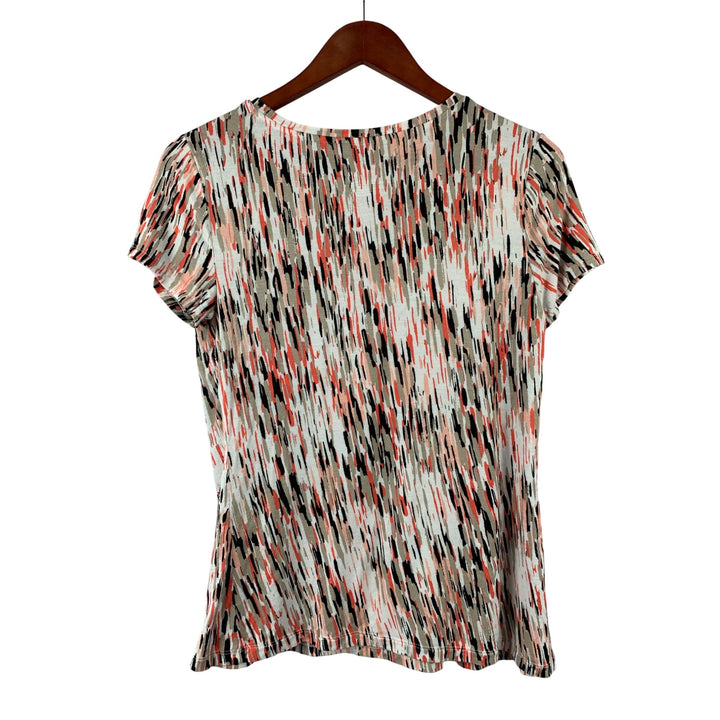 Apt. 9 Womens Short Sleeve Abstract Print Top S