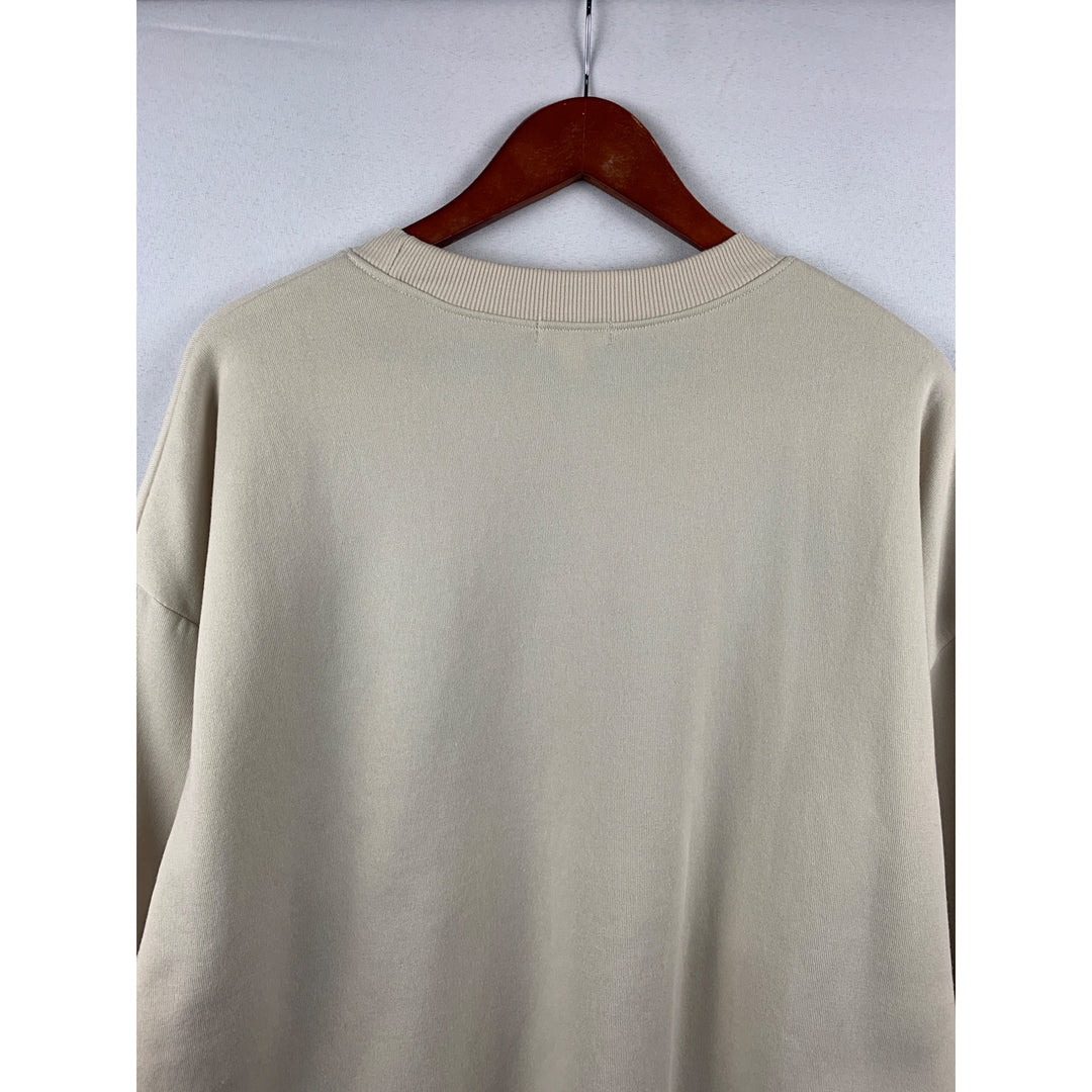 Women’s Orange Kiss Cream New York City Baggy Sweatshirt Size XL