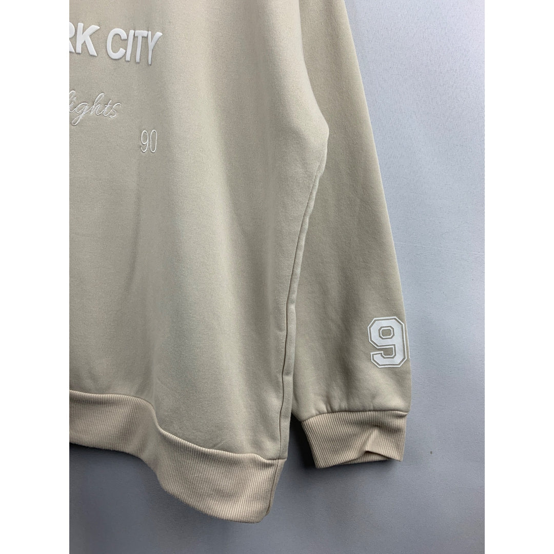 Women’s Orange Kiss Cream New York City Baggy Sweatshirt Size XL