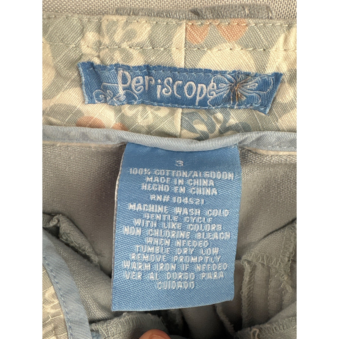 Periscope Womens Cargo Pants Size 3 Light Gray Cotton