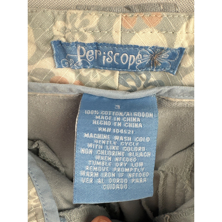 Periscope Womens Cargo Pants Size 3 Light Gray Cotton