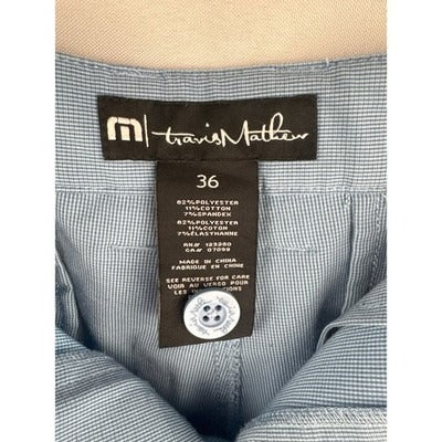Travis Mathew Mens Blue Performance Shorts Size 36 Polyester & Cotton Blend