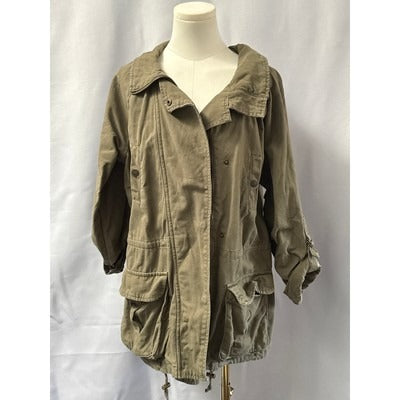 Women’s matty m Olive Green Trenchcoat Sz L