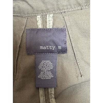 Women’s matty m Olive Green Trenchcoat Sz L