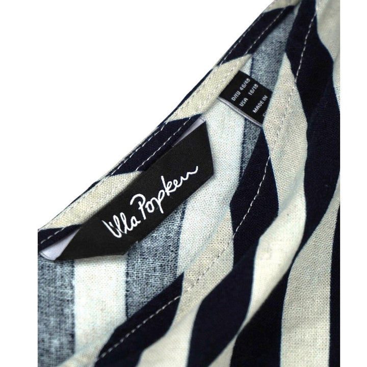 Women's Ulla Popken Striped Dress, Cotton Blend  - Size L