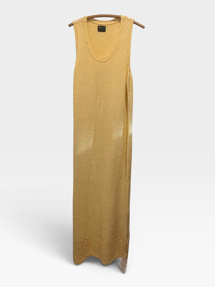 ASOS DESIGN Butter Yellow Sleeveless Knit Maxi Dress – Size Large