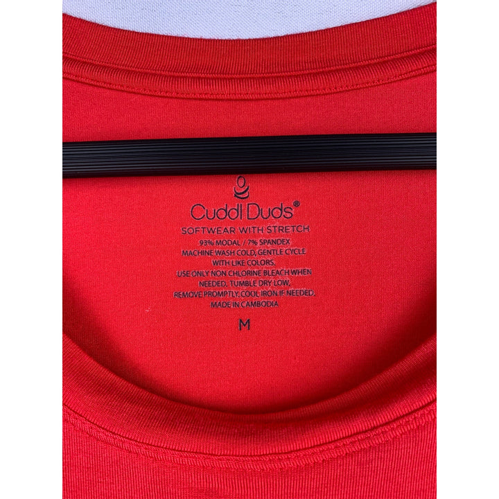 Cuddl Duds Red Modal/Spandex Softwear With Stretch Top M