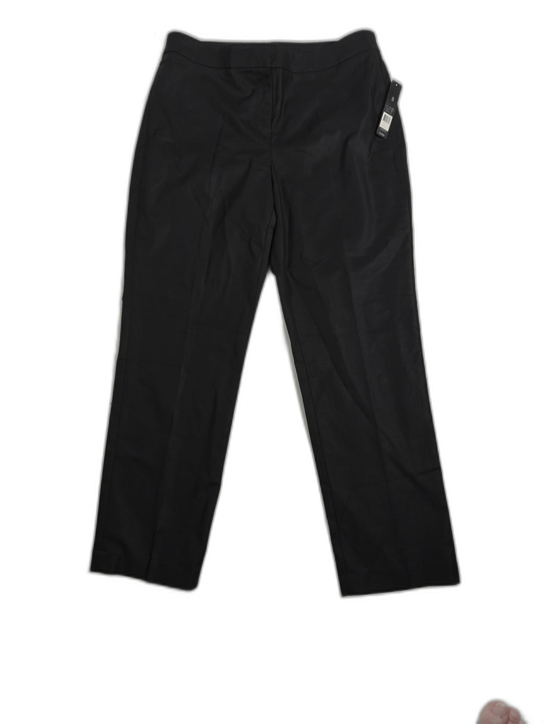 Womens NIC+ZOE Perfect Straight Leg Pants Black Size 8 NWT