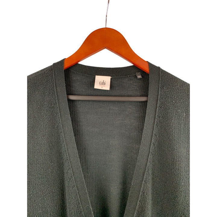 Women's Size Small Cabi Sorreto Black Knitted Tunic Cardigan