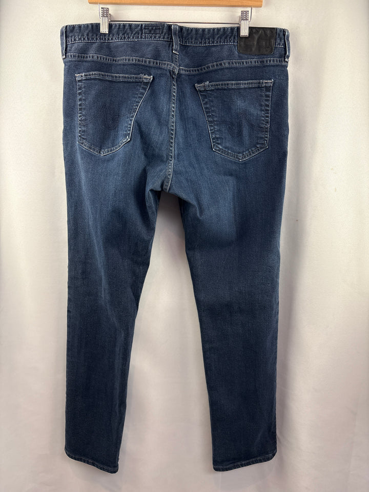 Men’s Adriano Goldschmied Size 38x32 Dark Blue Straight Leg Jeans