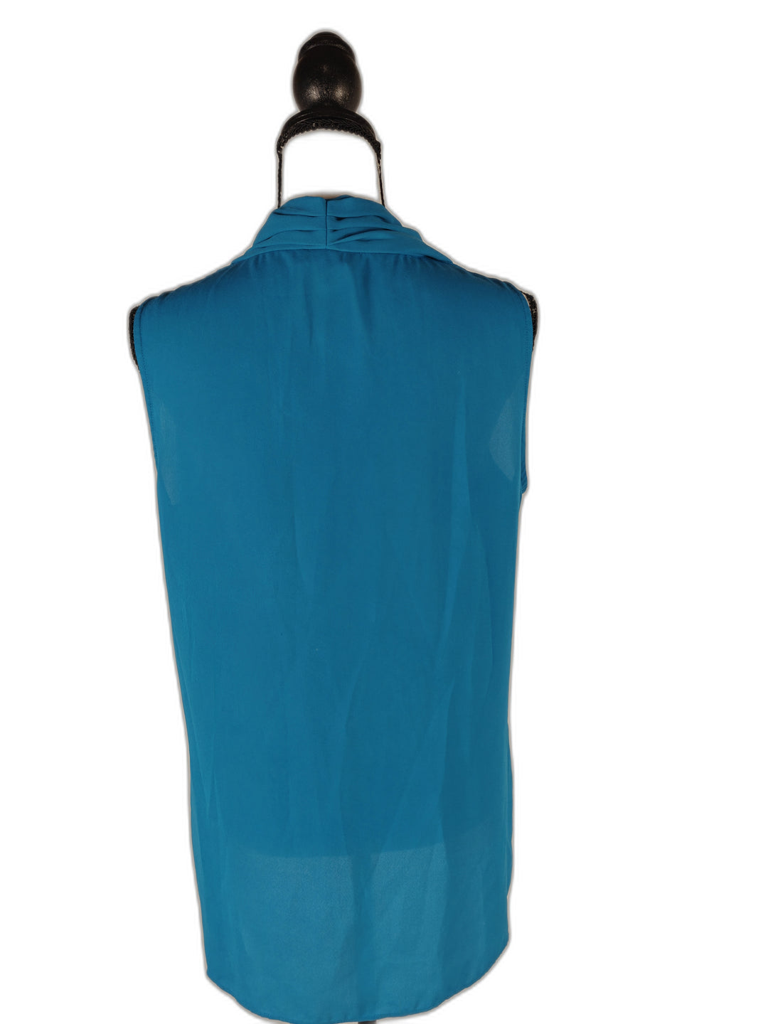 Vince Camuto, Women’s,  Draped Wrap-Front Sleeveless Blouse, Teal, Size 4