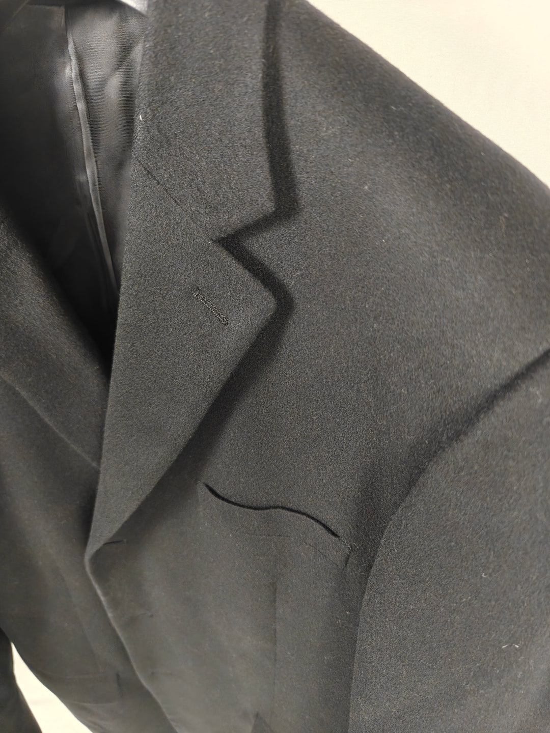 Mens Andrew Fezza Carver Cashmere Blazer Black Size 46L