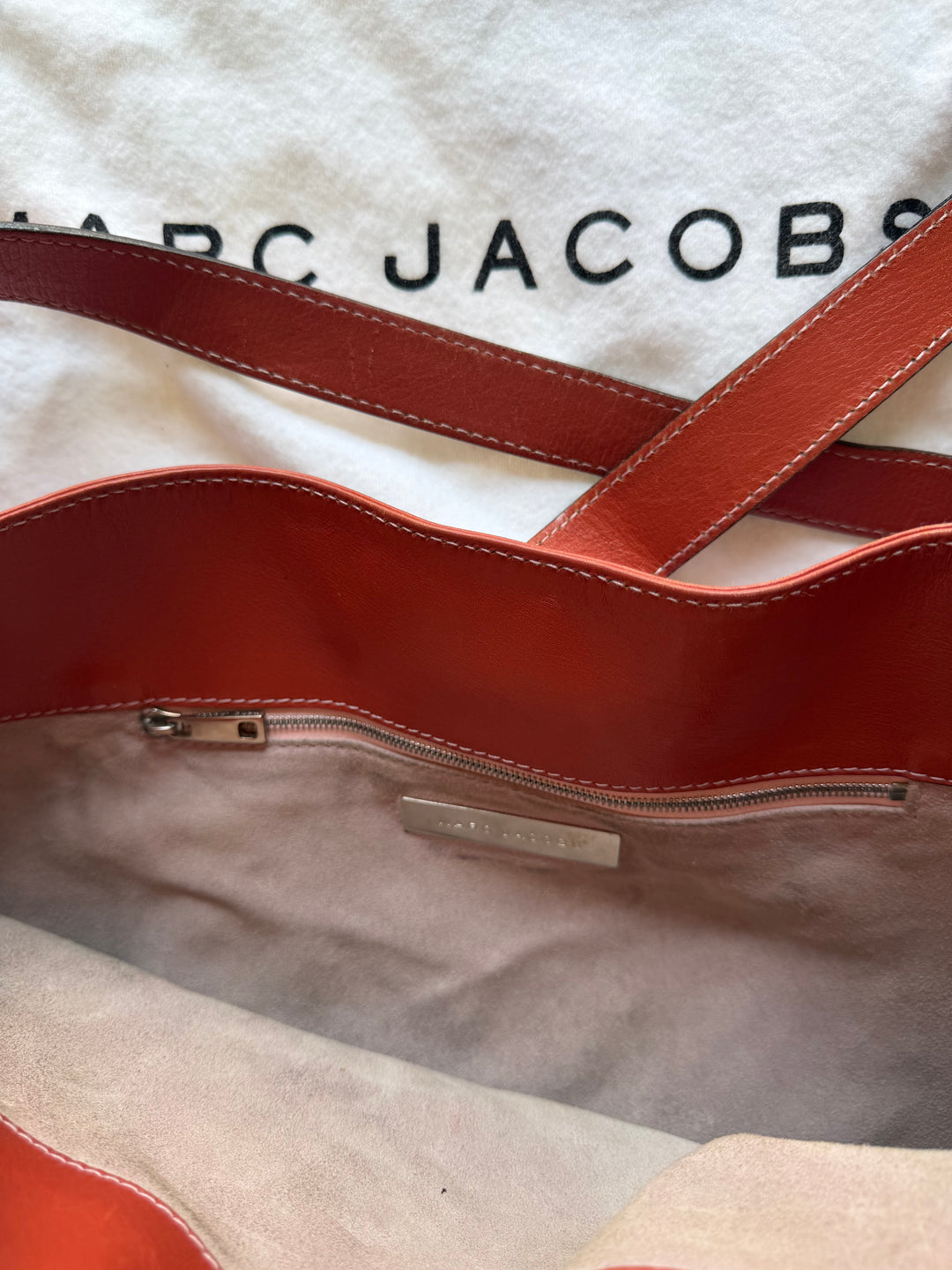 Marc Jacobs Collection Burnt Orange Leather Hobo Shoulder Bag Large