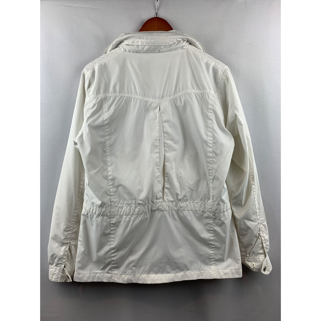 Women's Vintage Y2K Larry Levine White Wind Breaker Jacket  Size XS